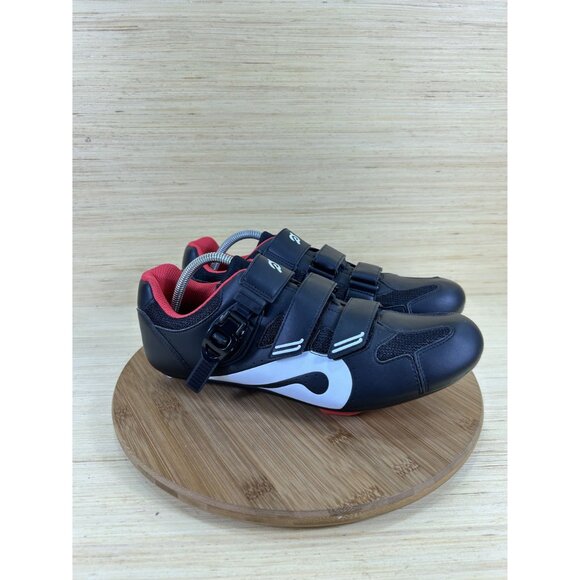 Peloton Black Leather Cycling Shoes Mens Size 46 US 12 - Picture 3 of 7